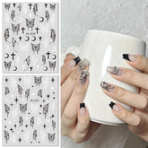 3D Metalic Charms Butterfly Nail Art Sticker Nail Glitter Sticker Decorations Decals Home DIY Nail Tips Decorated Tools